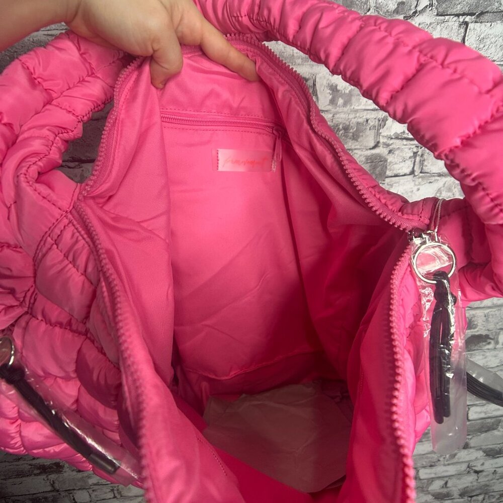 NWT Free People Movement Quilted Carryall Shoulder Bag ONE SIZE (Bubblegum/Pink) - Picture 6 of 16